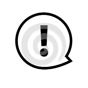 Exclamation mark icon vector. Attention sign symbol. Warning alert icon