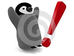 Exclamation mark penguin