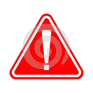 Exclamation mark symbol,Warning Dangerous black icon on white background. illustration