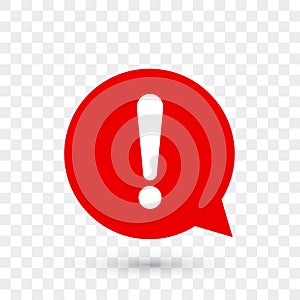 Exclamation mark warning attention vector icon photo