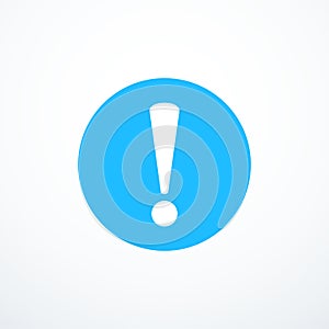 Exclamation mark warning icon. Vector illustration