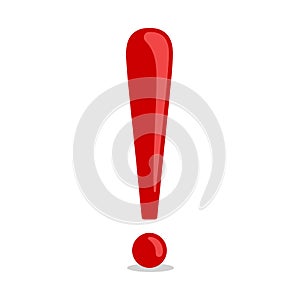 Exclamation point symbol. Attention mark vector illustration. Danger icon design
