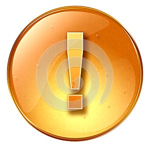 Exclamation symbol icon yellow