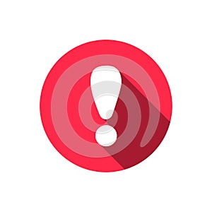 Exclamation vector icon attention logo warning speech bubble important round mark  for graphic design, logo, web site, social