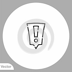 Exclamation vector icon sign symbol