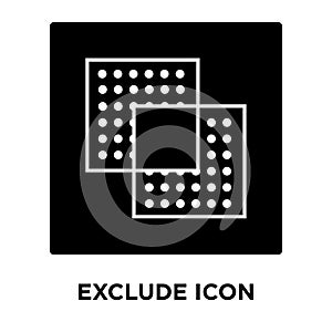 Exclude icon vector isolated on white background, logo concept o photo