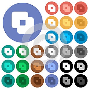 Exclude shapes round flat multi colored icons photo