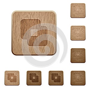 Exclude shapes wooden buttons photo