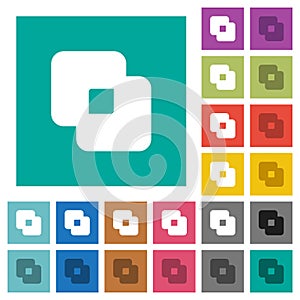 Exclude shapes square flat multi colored icons photo