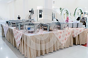 Exclusive Display of Wedding Reception Buffet Dinnerware