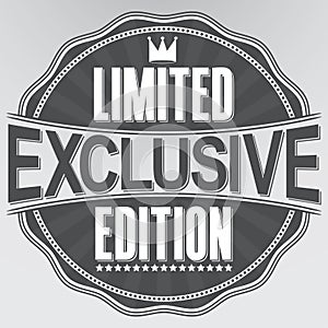 Exclusive limited edition retro label, vector