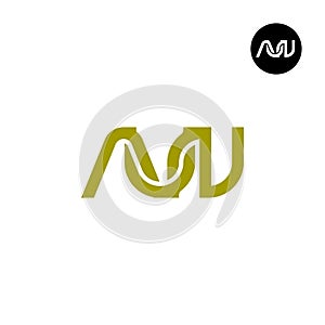 Letter AUN Monogram Logo Design