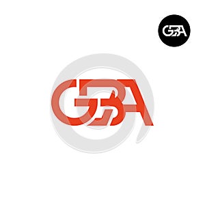 Letter GBA Monogram Logo Design