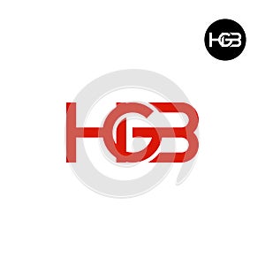 Letter HGB Monogram Logo Design photo