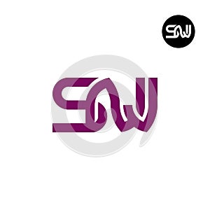 Letter SNJ Monogram Logo Design