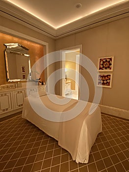 Exclusive Macau Wynn Palace Garden Villa Roger Thomas Interior Design Luxury Lifestyle Prestige Private Residence Massage Spa Room