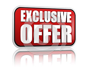 Exclusive offer red banner photo