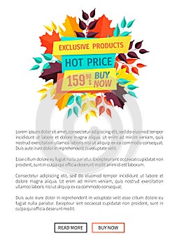Exclusive Product Hot Price Vector Illustration