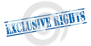 Exclusive rights blue stamp
