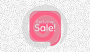 Exclusive Sale. Special offer price sign. Vector