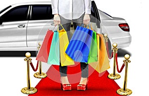 Exclusive Shopping Style with Limo and Red Carpet