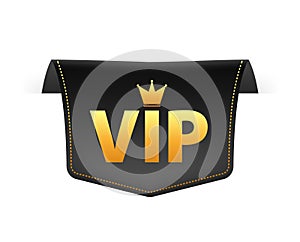 Exclusive VIP Badge with Golden Crown Design for Premium Service and Luxury Branding