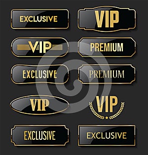 Exclusive VIP and Premium black and gold labels collection