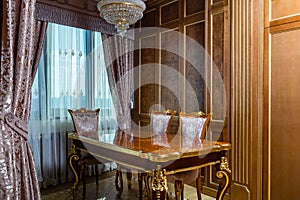 Exclusive wooden furniture royal dining table dinner Zone
