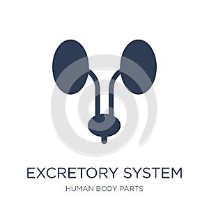 Excretory system icon. Trendy flat vector Excretory system icon