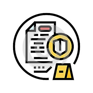 exculpatory evidence crime color icon vector illustration