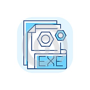 EXE file blue RGB color icon