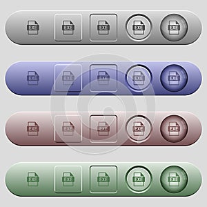 EXE file format icons on horizontal menu bars