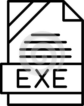EXE Outline Vector Icon