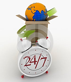 Executing online delivery of goods in the stream 24 hours