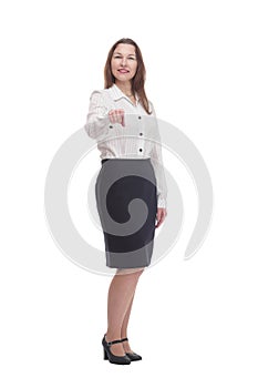 Executive business woman. isolated on a white