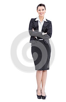 Executive business woman.isolated on white. photo with copy space