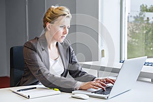 Executive business woman with notebook