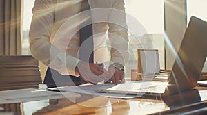 The executive at desk.AI generated image