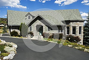 Executive Grey stone home