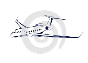 Executive long range business jet. photo