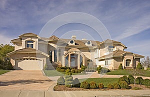 Executive mansion with circular driveway