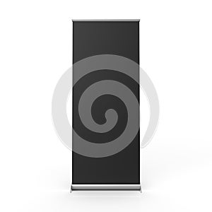 Executive Pull up Banner with a black brandable canvas.