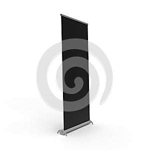 Executive Pull up Banner with a black brandable canvas.