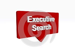 executive search speech ballon on white