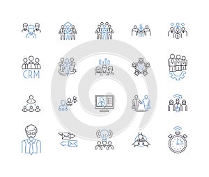 Executive session line icons collection. Confidentiality, Privacy, Exclusion, Secrecy, Security, Non-disclosure, Closed