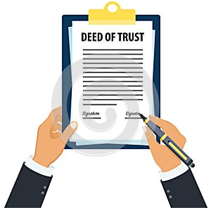 Executive signing deed of trust