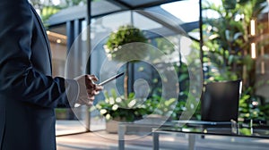 The executive with tablet.AI generated image