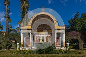 Exedra of the Villa Giulia park in Palermo