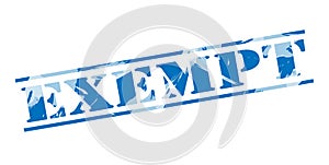 Exempt blue stamp