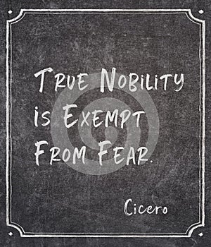 Exempt from fear Cicero quote photo